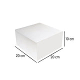 White Cake Box 100 Pieces 20 x 20cm - Hotpack Oman