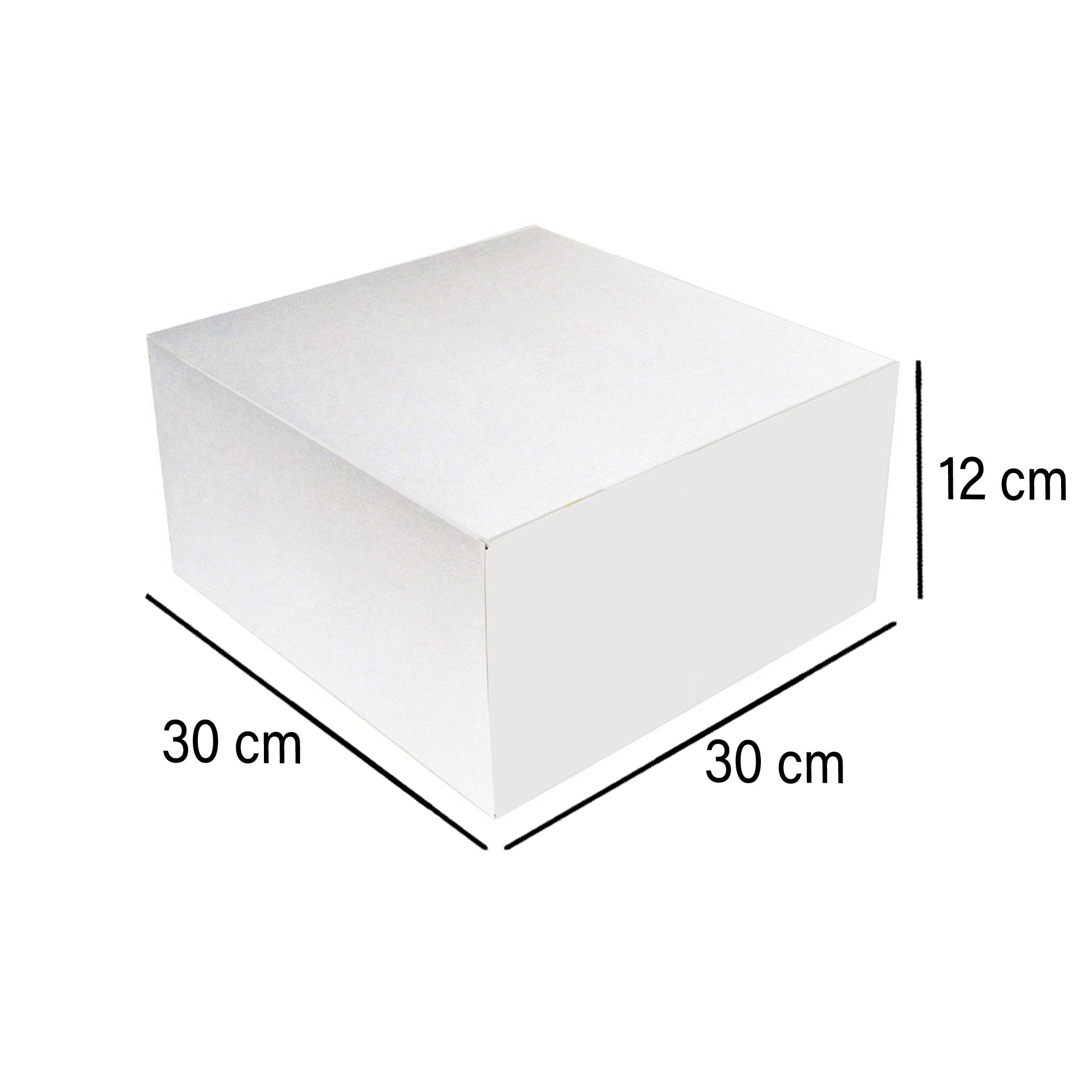White Cake Box 100 Pieces 30 x 30 cm - Hotpack Oman
