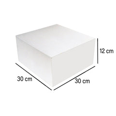 White Cake Box 100 Pieces 30 x 30 cm - Hotpack Oman