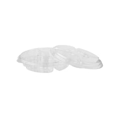 5 Compartment clear container with lid Lid 50 Pieces - Hotpack Oman