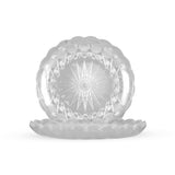 30 Cm Round Crystal Design Plate 