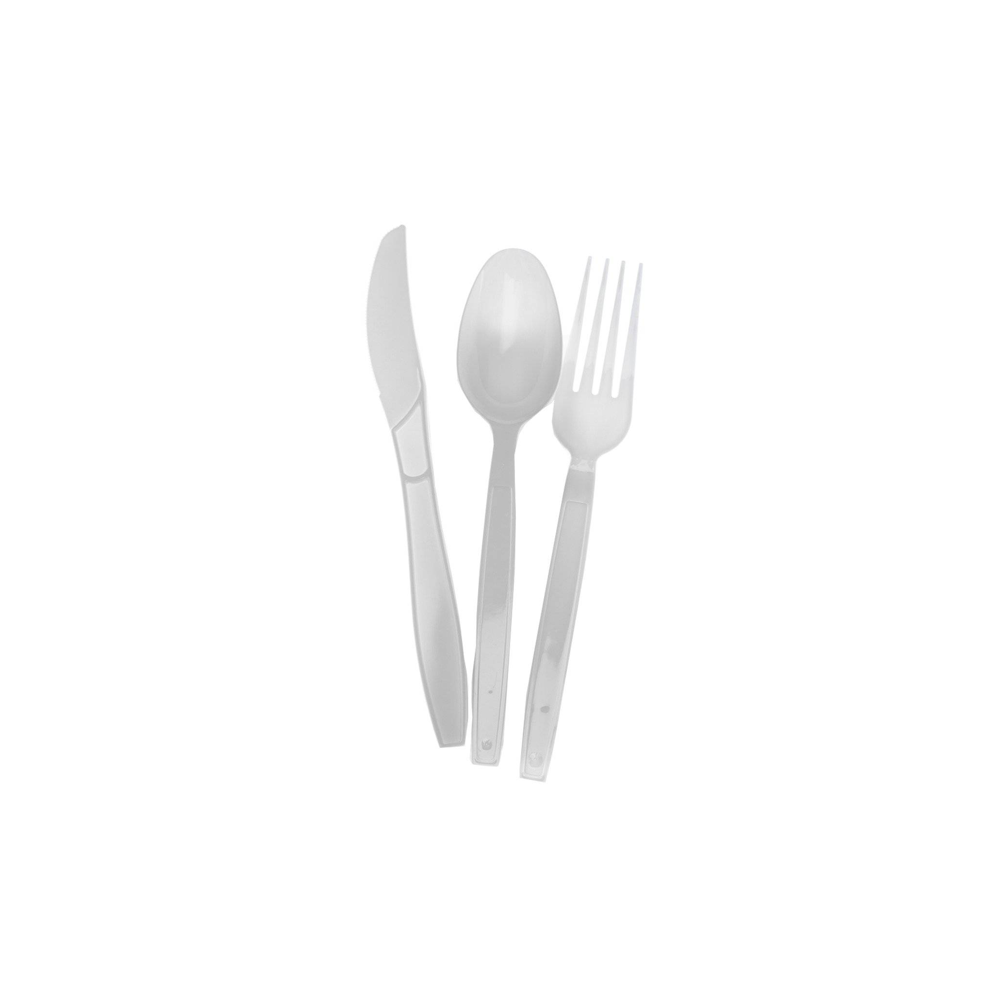 White Heavy Duty Cutlery Set (Spoon/Fork/Knife/Napkin)