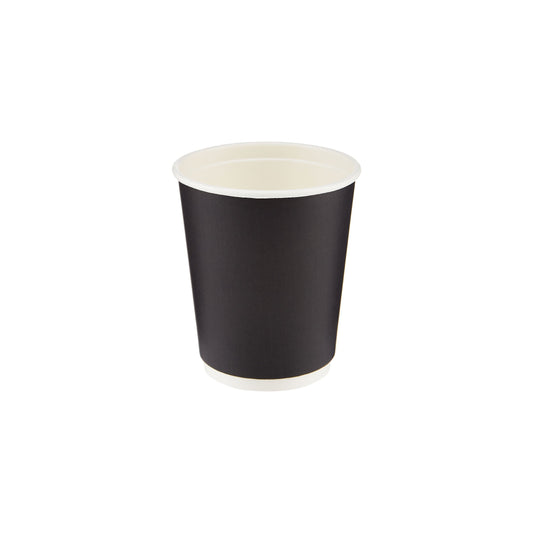 500 Pieces 8 Oz Black Double Wall Paper Cups