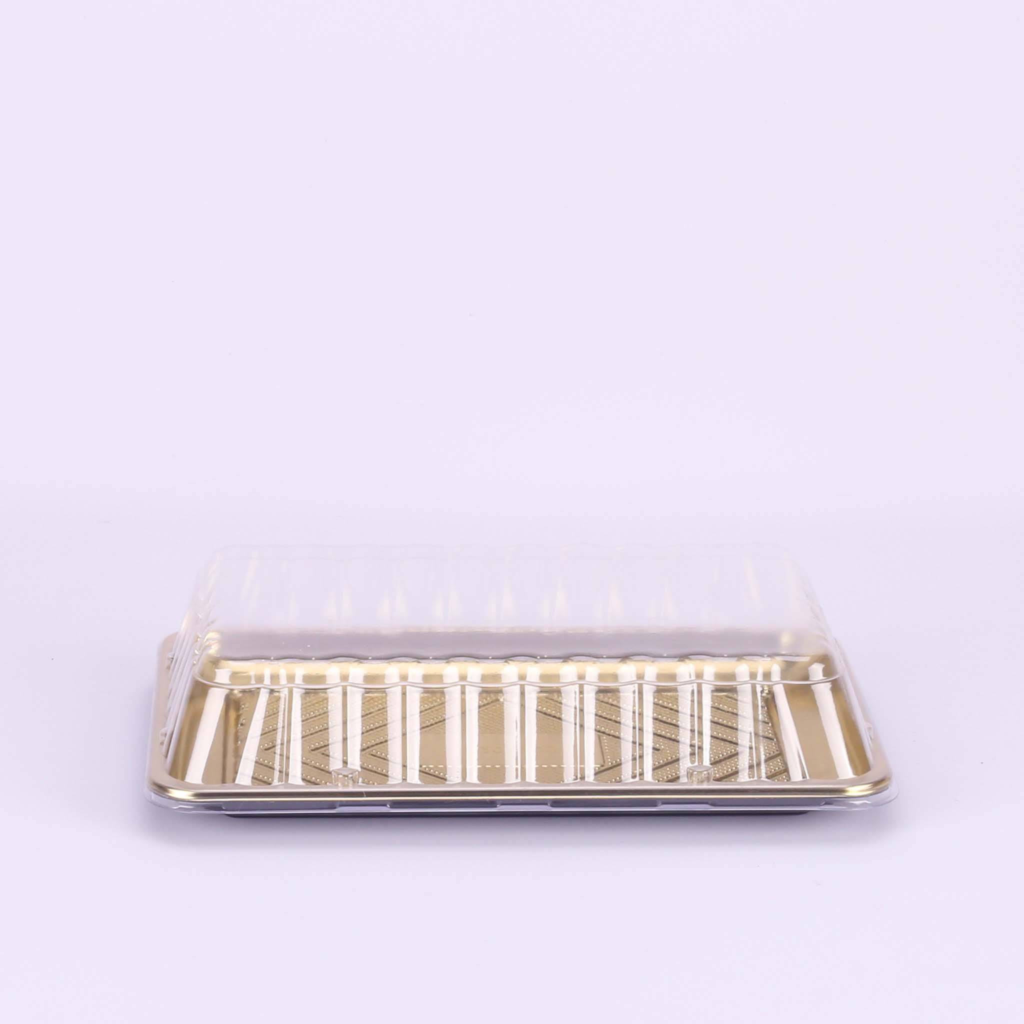 Gold Base Rectangle Cake Container With Lid - Hotpack Oman