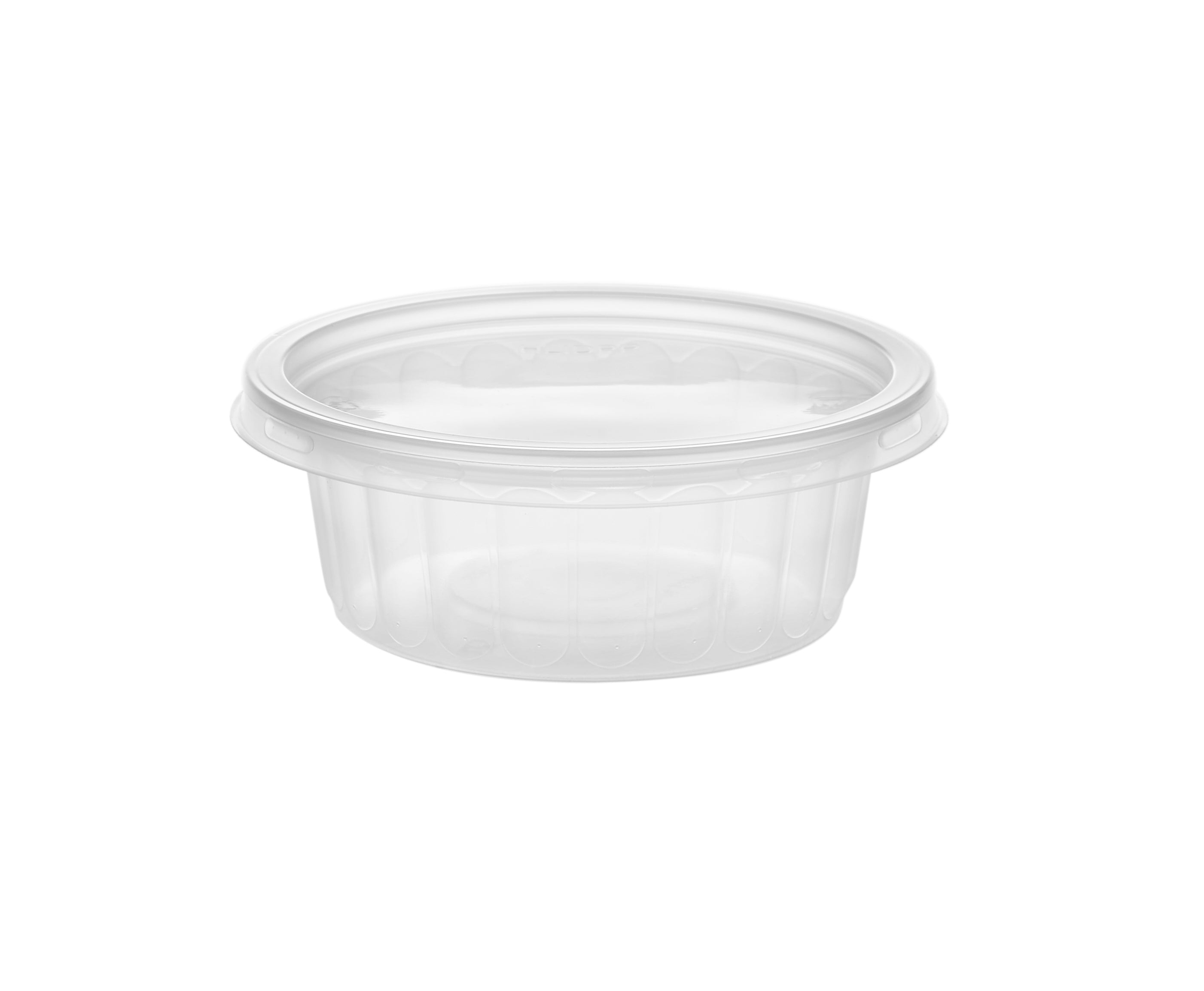 Plastic Corrugated Clear Round Container - Hotpack Oman