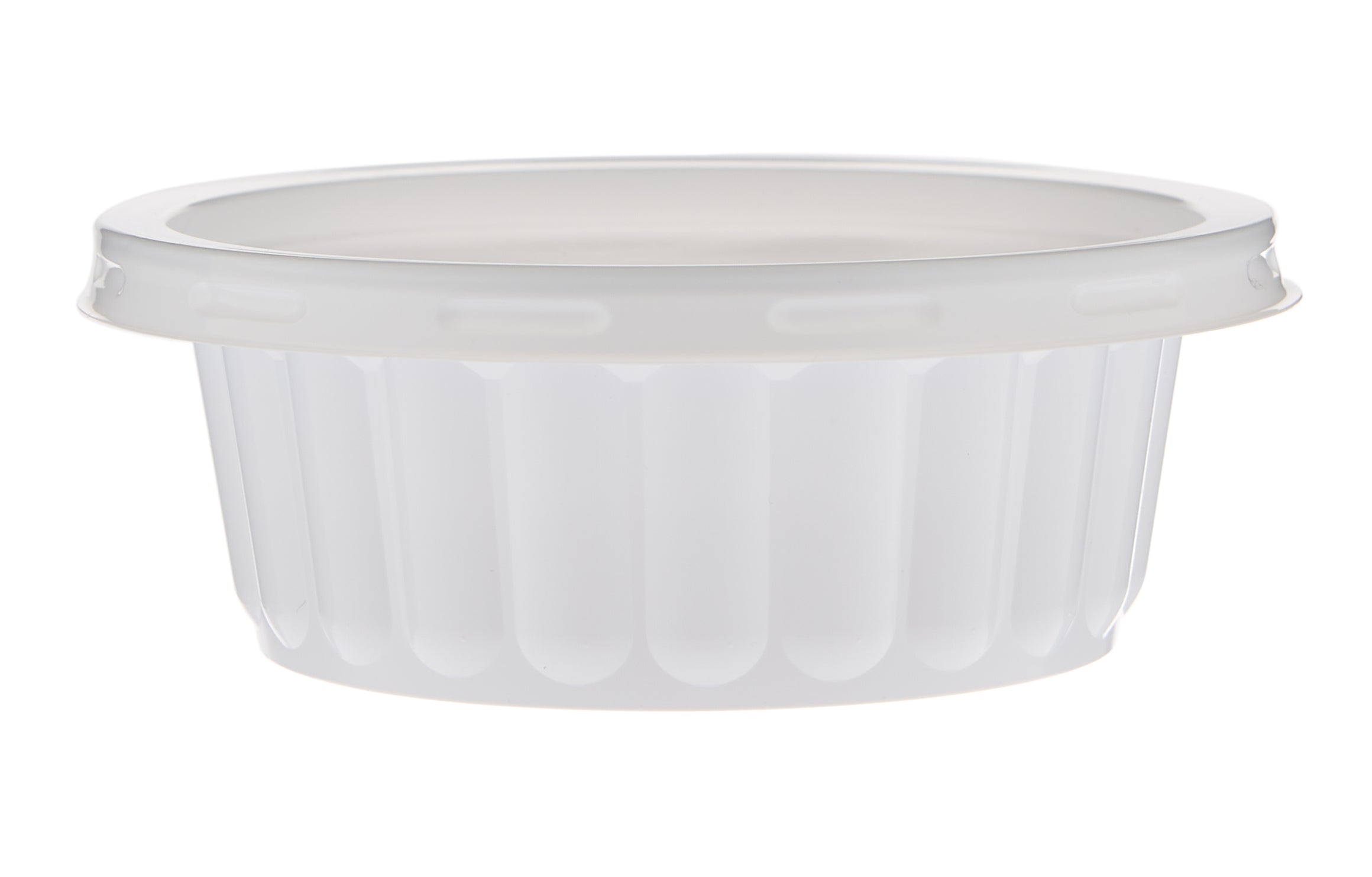 Plastic Corrugated Round Container White 200 ml - Hotpack Oman