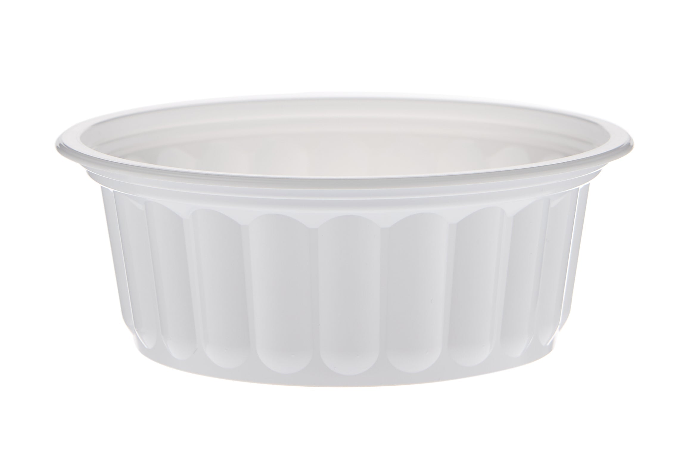 Disposable White plastic Corrugated round container - Hotpack Oman