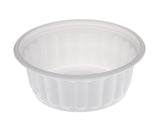 Round white plastic corrugated container 250 ml- Hotpack Oman