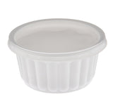 Disposable Plastic Corrugated Round Container White 350 ml - Hotpack Oman