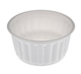 Plastic takeaway Corrugated Round Container White 400 ml - Hotpack Oman