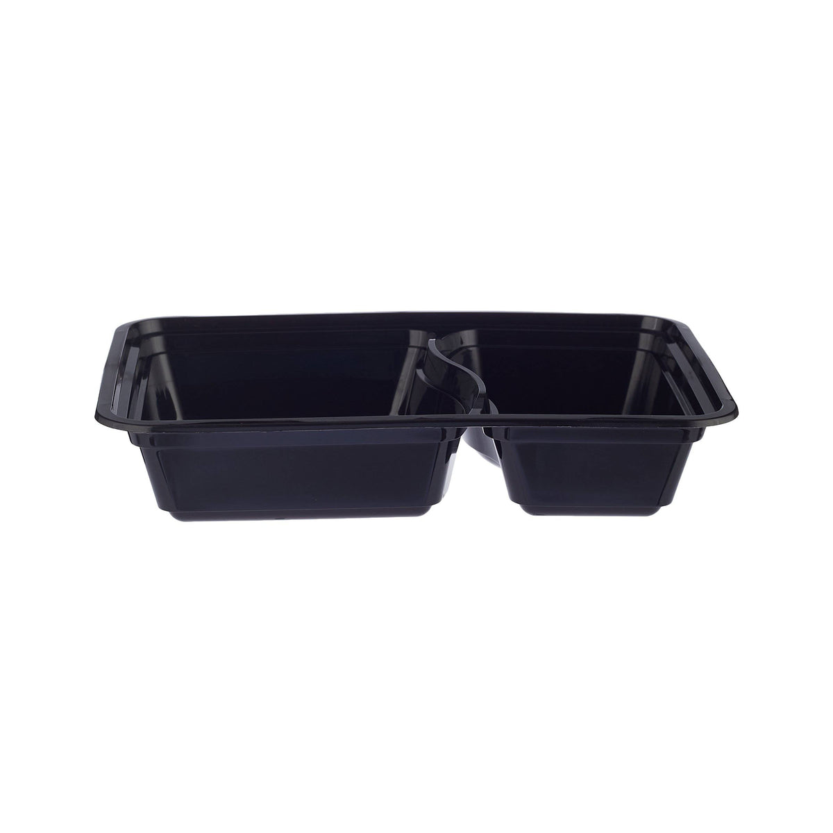 300 Pieces Black Base Rectangular 2-Compartment Container