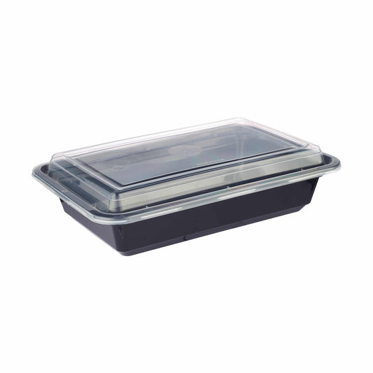 Black Base Rectangular Container 16 Oz 300 Pieces - Hotpack Oman