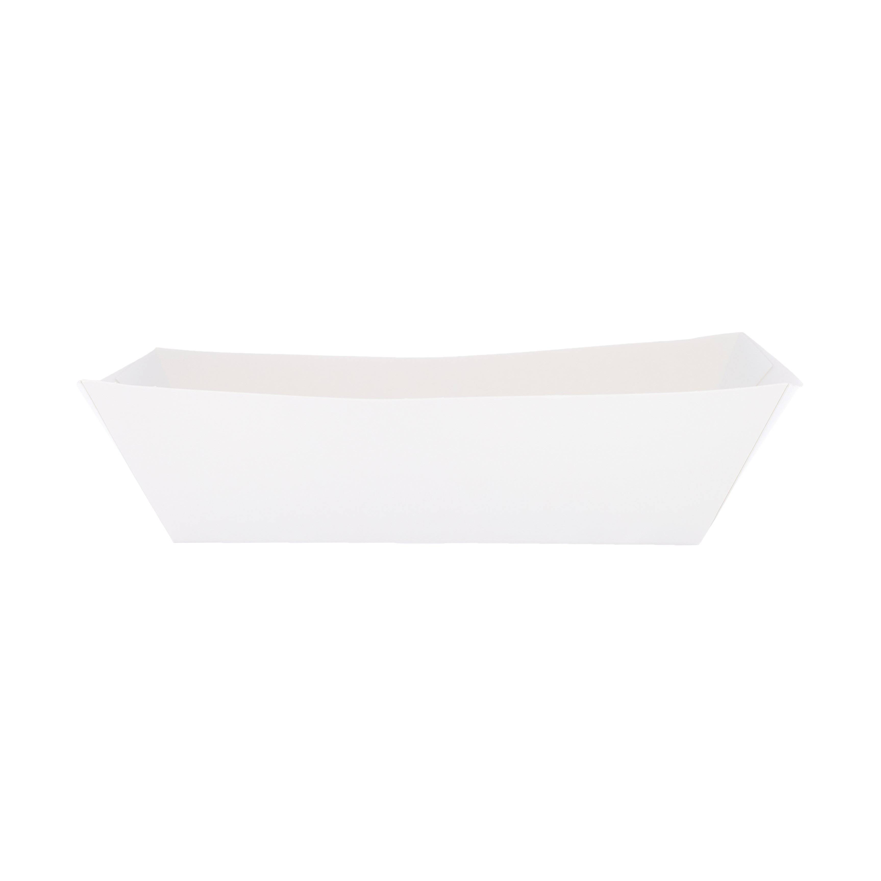 White Paper Boat Tray Large 600 Pieces - Hotpack Global