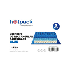 Blue Rectangular Cake Board 5 Pieces - Hotpack Oman