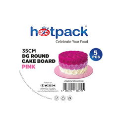 Pink Round Cake Board 5 Pieces - Hotpack Oman