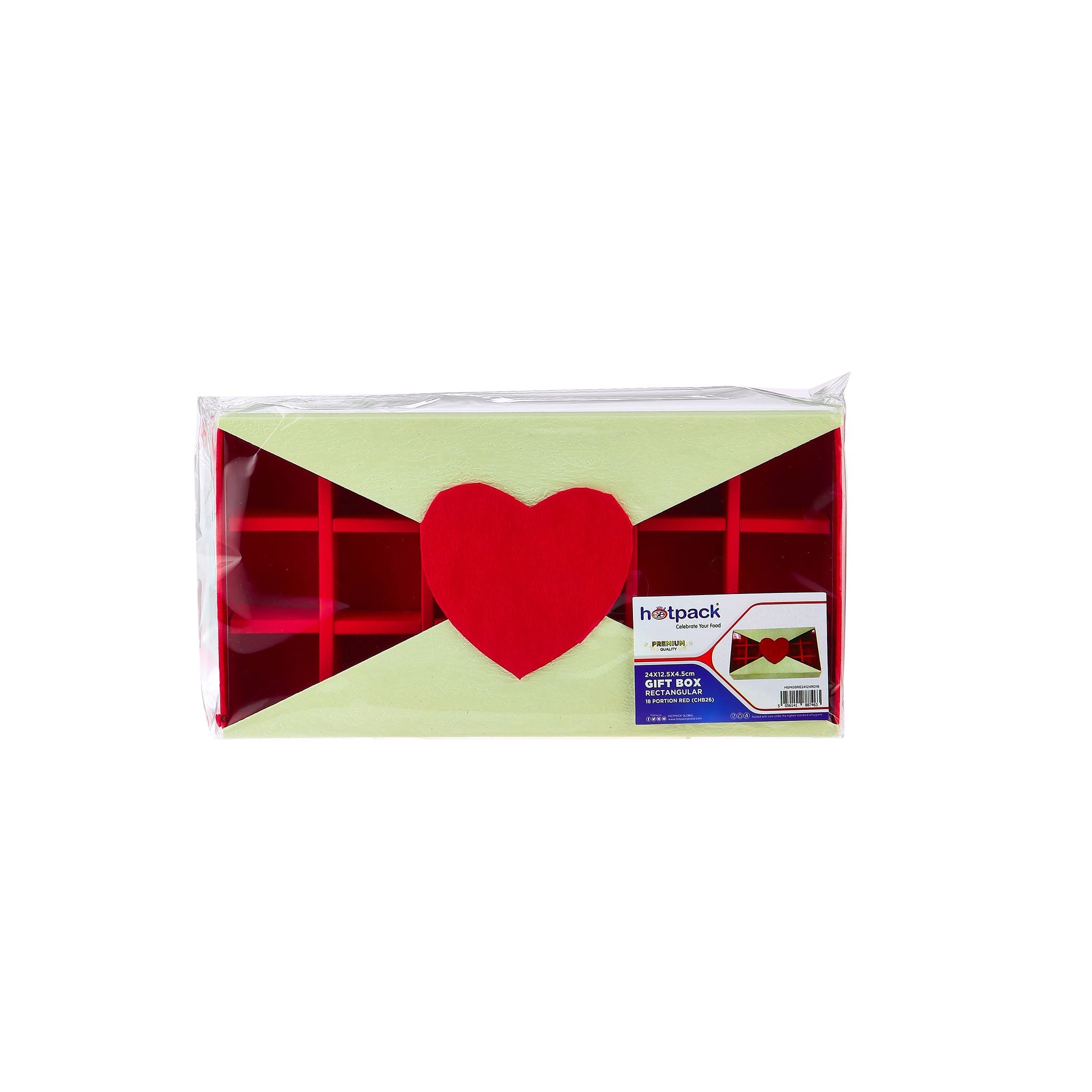 Rectangular Chocolate Gift Box 18 Division - 1 Piece - Hotpack Oman