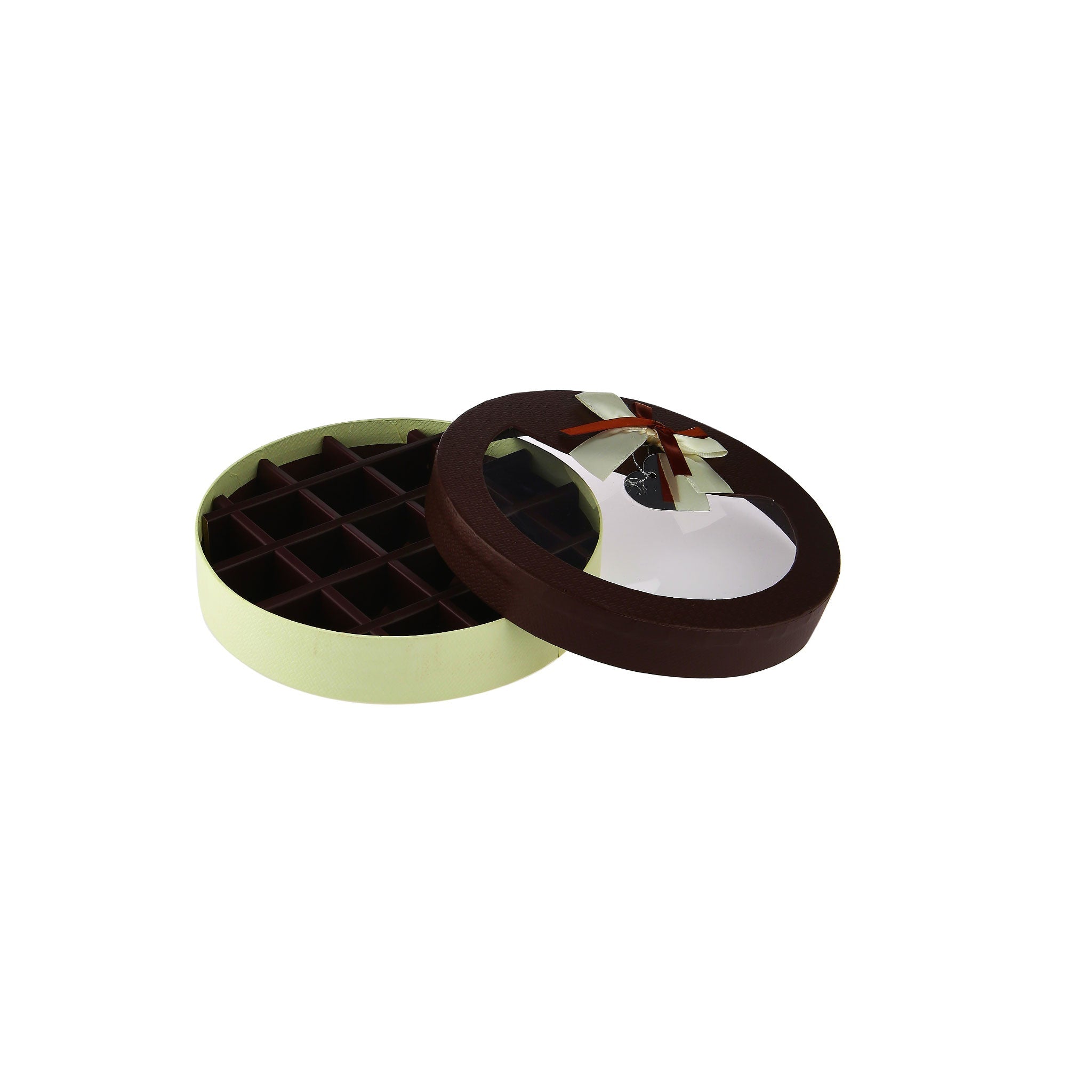 Round Chocolate Gift Box 21 Division  - 1 Piece - Hotpack Oman