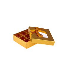 Square Chocolate Gift Box Shape 09 Division - 1 Piece - Hotpack Oman