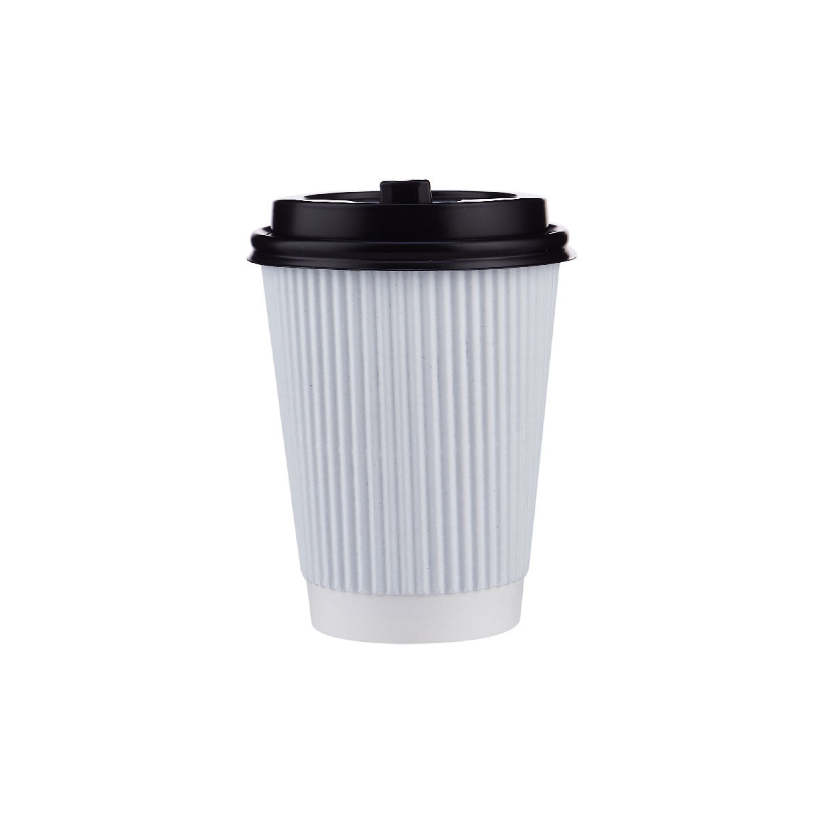10 Pieces White 12 Oz Ripple Paper Cup With Lid – Hotpack Oman