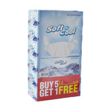 Soft N Cool Facial Tissue 200 Pulls X 2 Ply 5 Boxes + 150 Pull X 2 Ply 1 Box