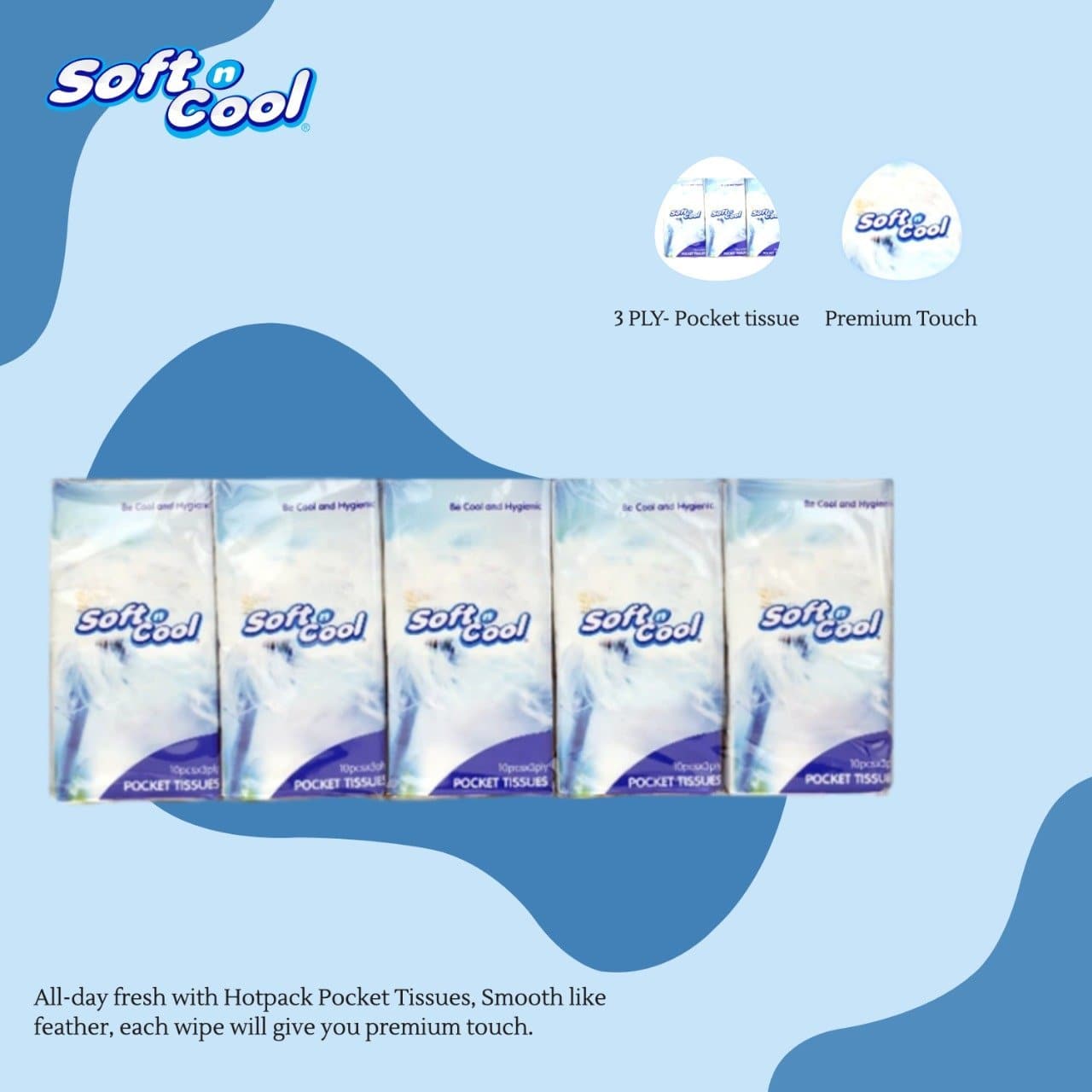 Hotpack | 3 PLY POCKET TISSUE WITHOUT FRAGRANCE | 360 Pieces - Hotpack Oman