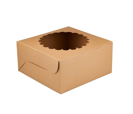 Kraft Cake Box Round With Window - Hotpack Oman