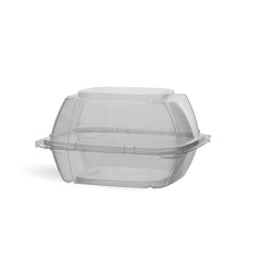 Hotpack 6" Clear Hinged Burger Box - Hotpack Global