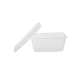 Clear Rectangle Microwavable takeaway food Container 1000ml - Hotpack Oman