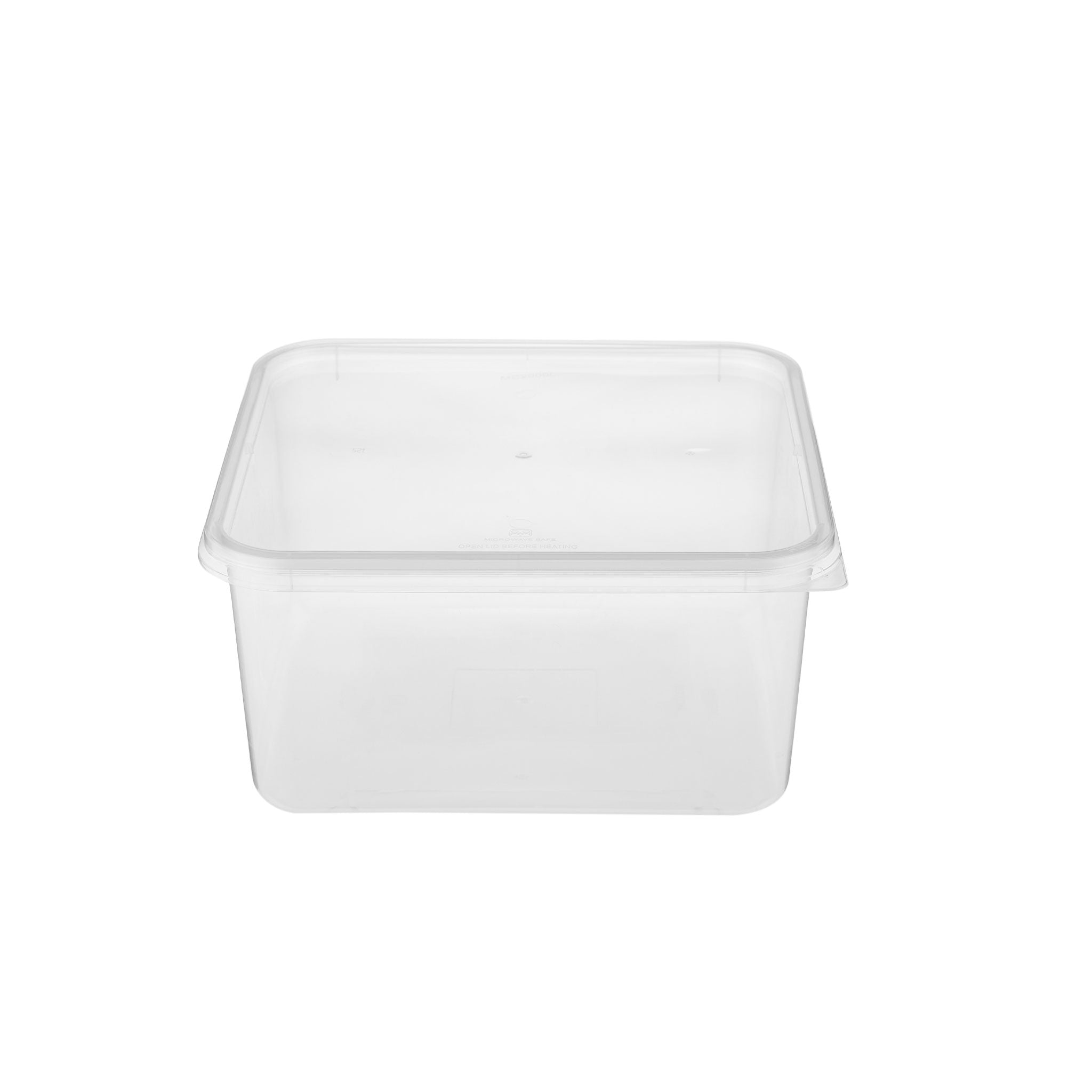 Clear Rectangle Microwavable takeaway food packaging Container 2000ml - Hotpack Oman