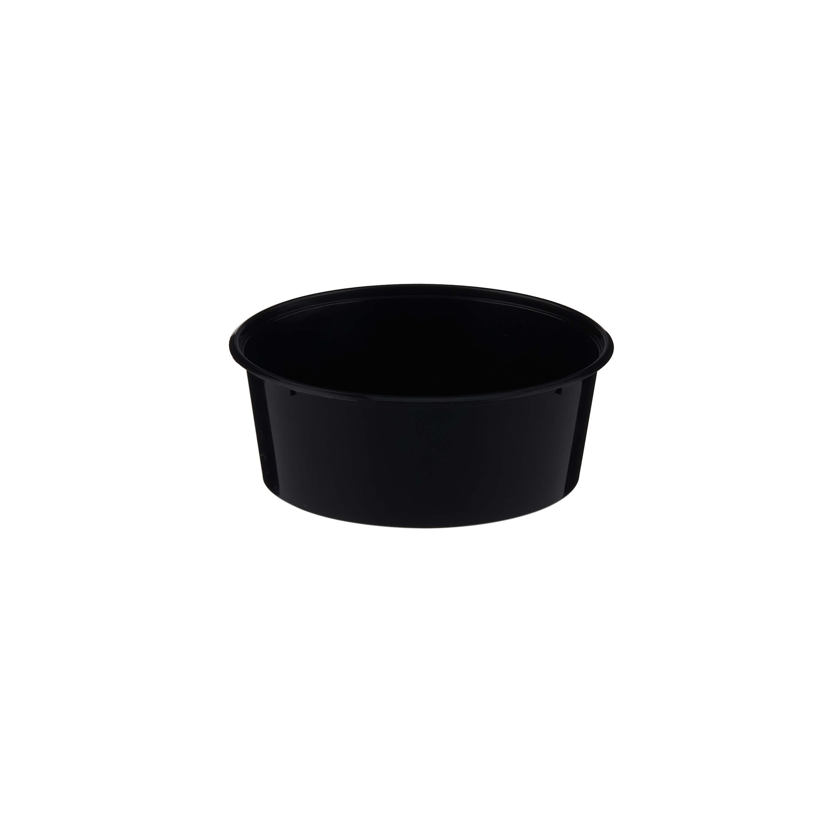 Black Round Microwavable takeaway Container 250ml - Hotpack Oman