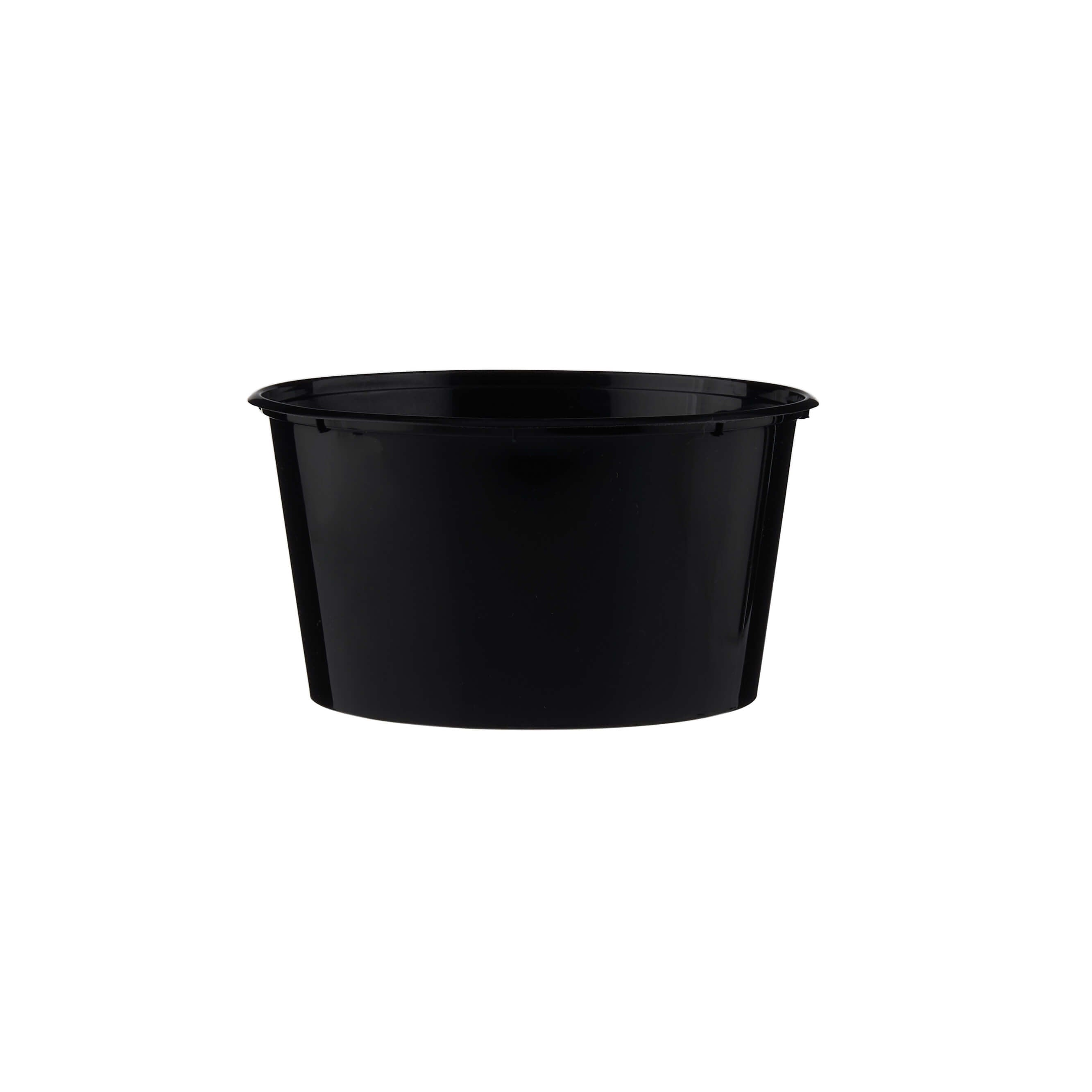 Black Round Microwavable Container 400ml wholesale food packaging - Hotpack Oman