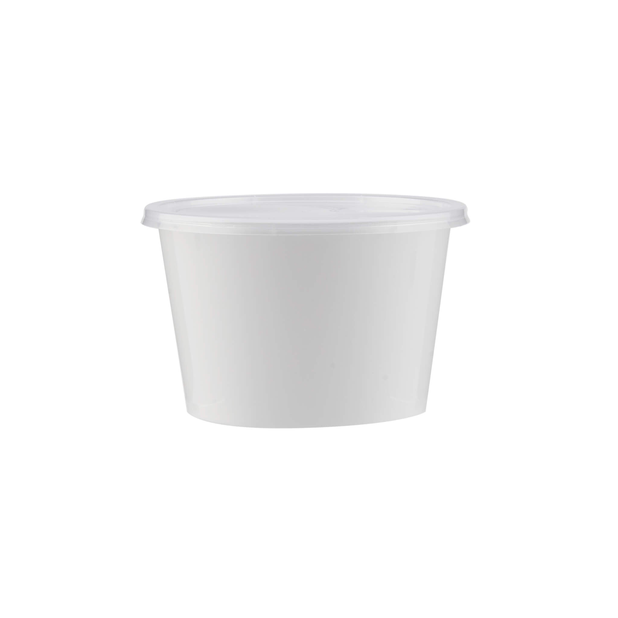 White Round Microwavable Container 500 Pieces - Hotpack Oman