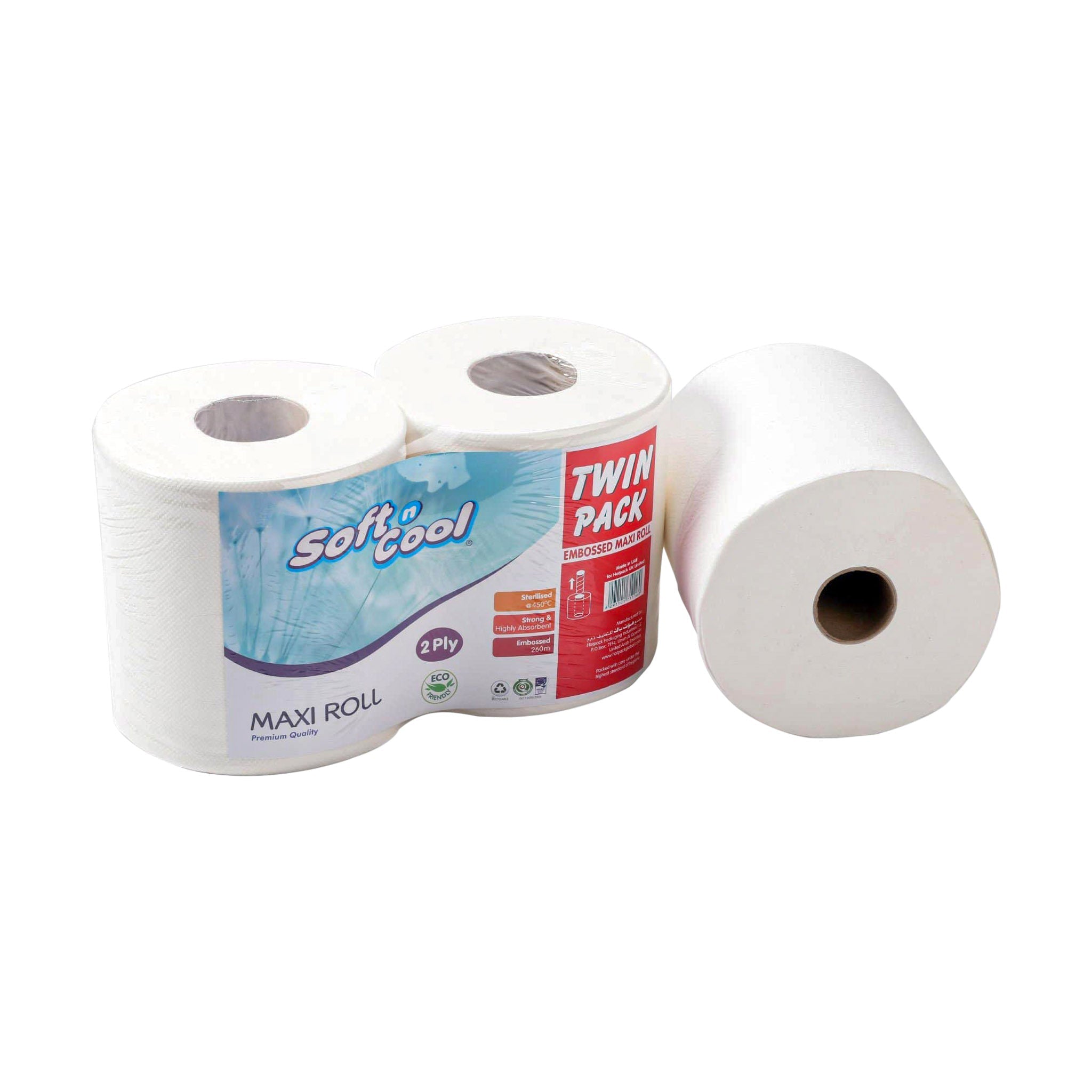 Soft N Cool Twin Pack Maxi Roll Twin Pack 2 Ply