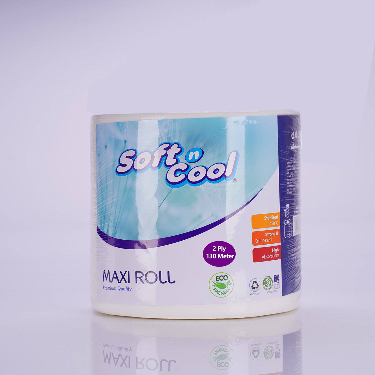 Soft N Cool Maxi Roll Dispenser 1Pc + 6 Rolls Of 2 Ply Maxi Roll