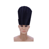 قبعة الشيف غير المنسوجة 10 انش بلون أسود 50 قطعة × 4 حزم