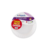 Round Foam Plate 10 Inch Buy One Get One Free 25 Pieces x 2 Packets - Hotpack Oman