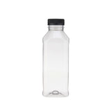 Plastic Square Bottle with Black Cap 500ml - Hotpack Oman
