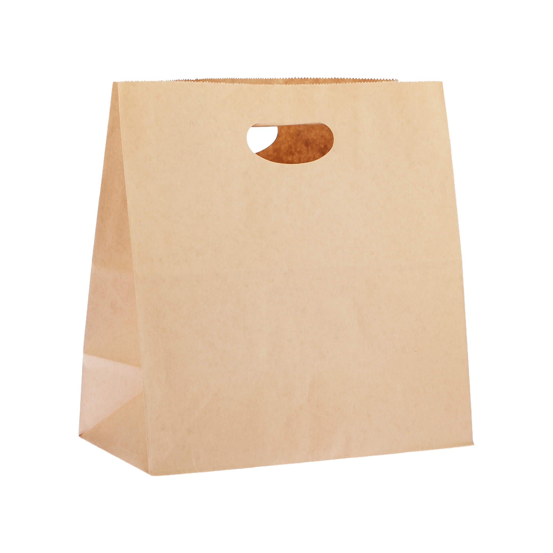 28 x 28 cm 500 Pieces Kraft Paper Bag Die Cut Handle - Hotpack Oman