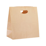 500 Pieces  Kraft Paper Bag Die Cut Handle 28 x 28 cm