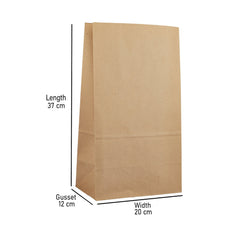 500 Pieces Eco Friendly Brown Square Bottom Paper Bags