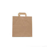  Kraft Brown Paper Bag Flat Handle 24X12X31 Cm