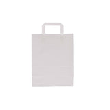 Paper Bag White Flat Handle 24X12X31 Cm