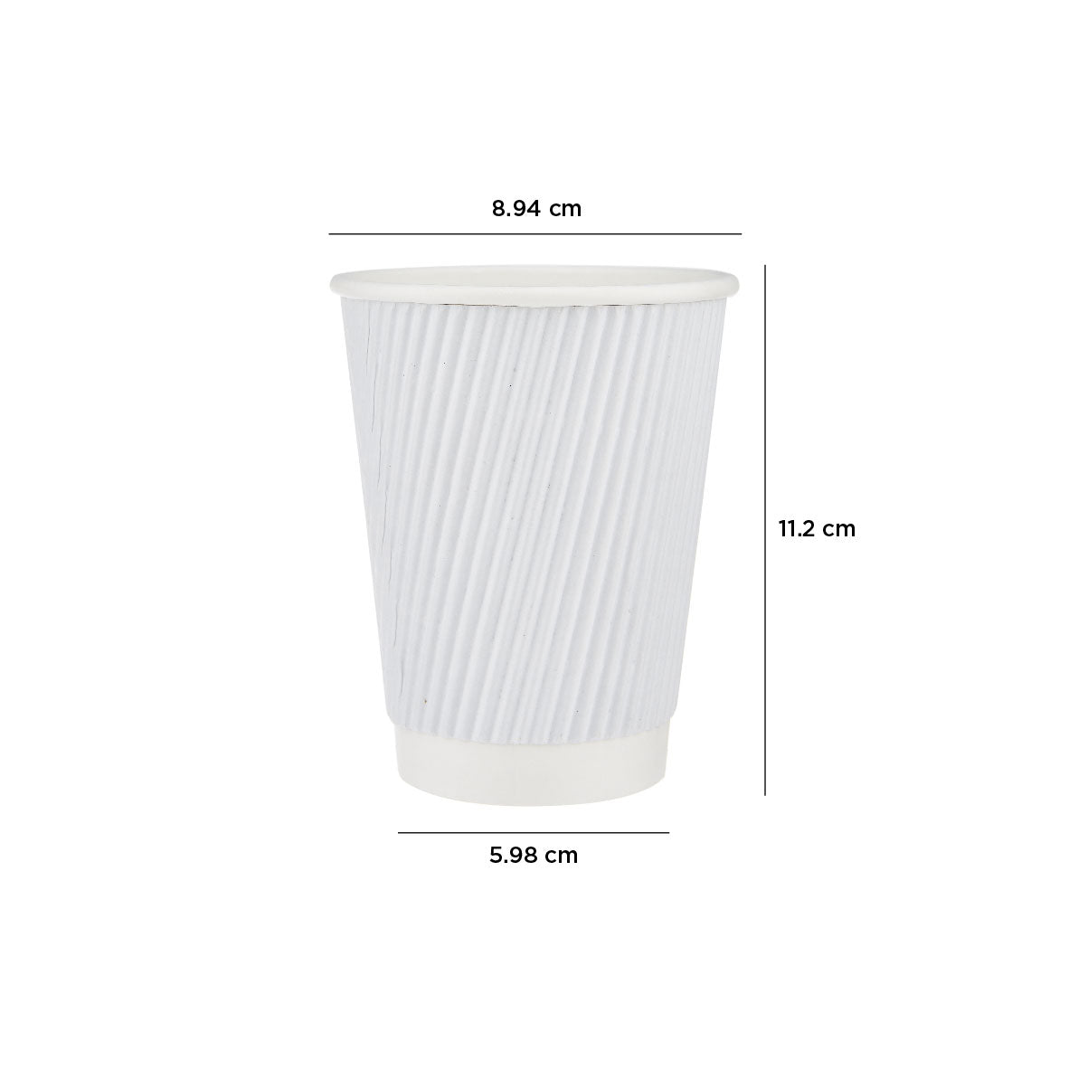 10 Pieces White 12 Oz Ripple Paper Cup With Lid – Hotpack Oman