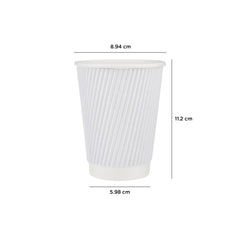 White Ripple Paper Cups - Hotpack UAE