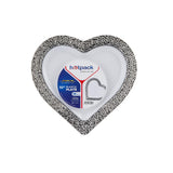 Premium Design Heart Plate with Silver Rim 10 Pieces - Hotpack Oman