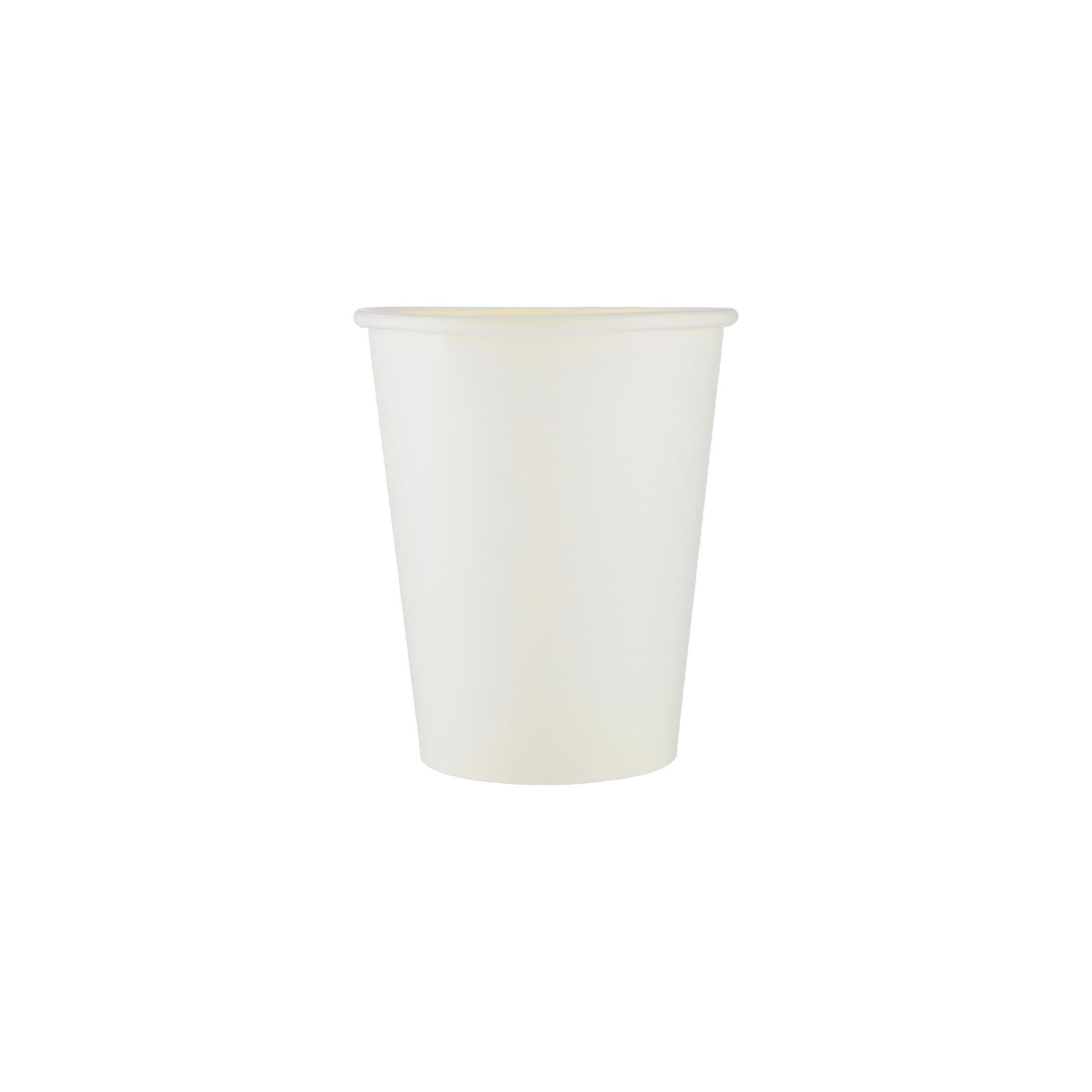 1000 Pieces 8 oz White Single Wall Paper Cups