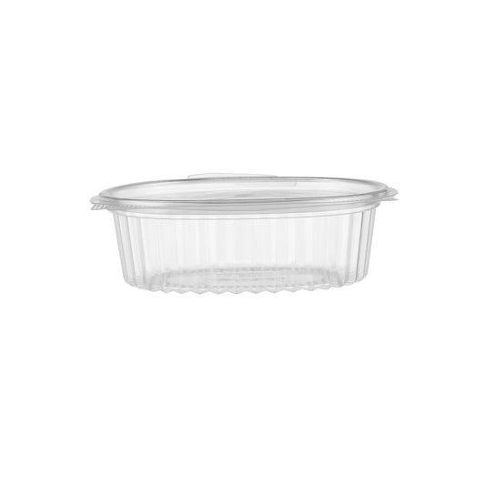 250 Pieces Clear Hinged Oval Container 250 ml - Hotpack UAE