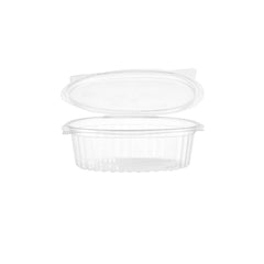 250 Pieces Clear Hinged Oval Container 250 ml - Hotpack UAE