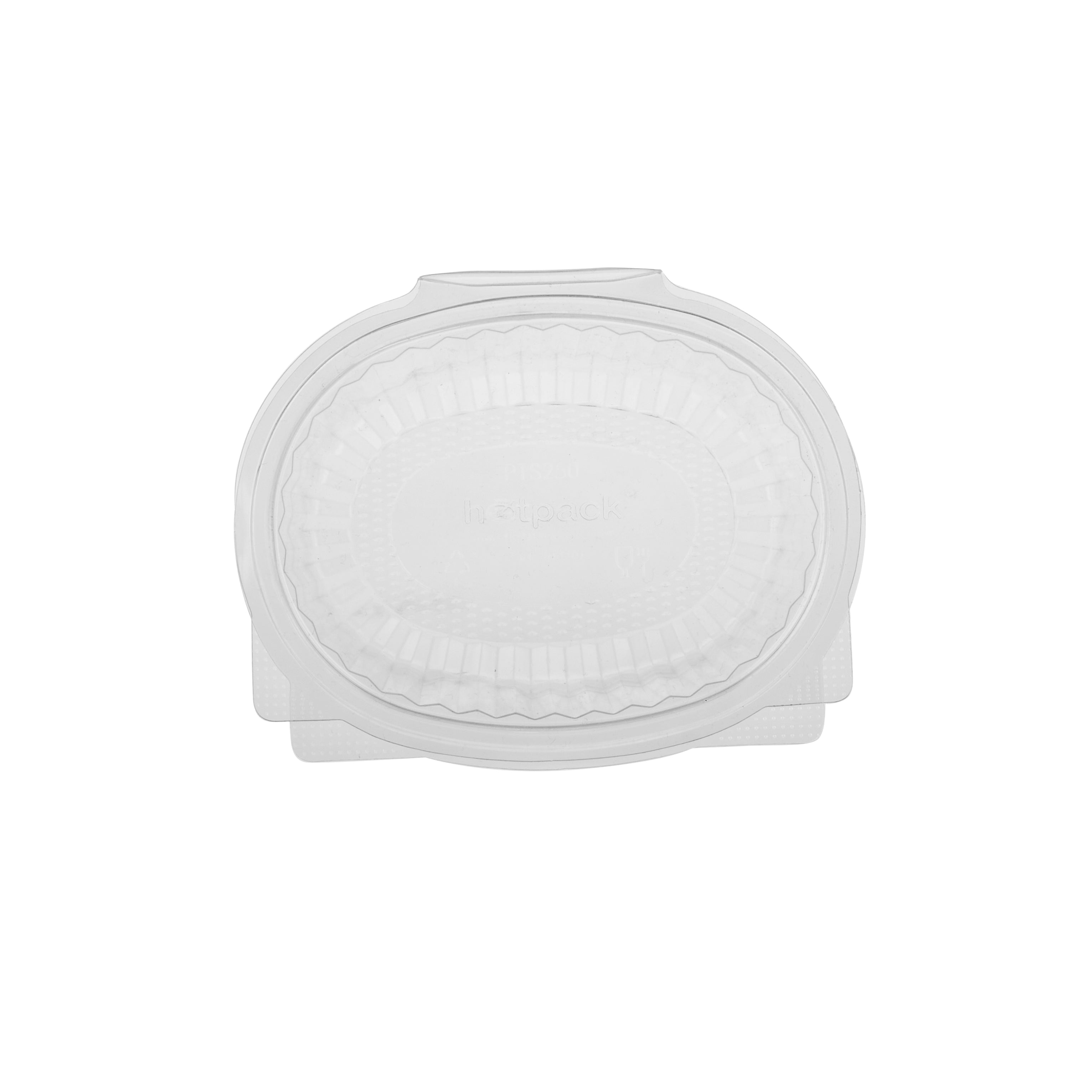 250 Pieces Clear Hinged Oval Container 250 ml - Hotpack UAE