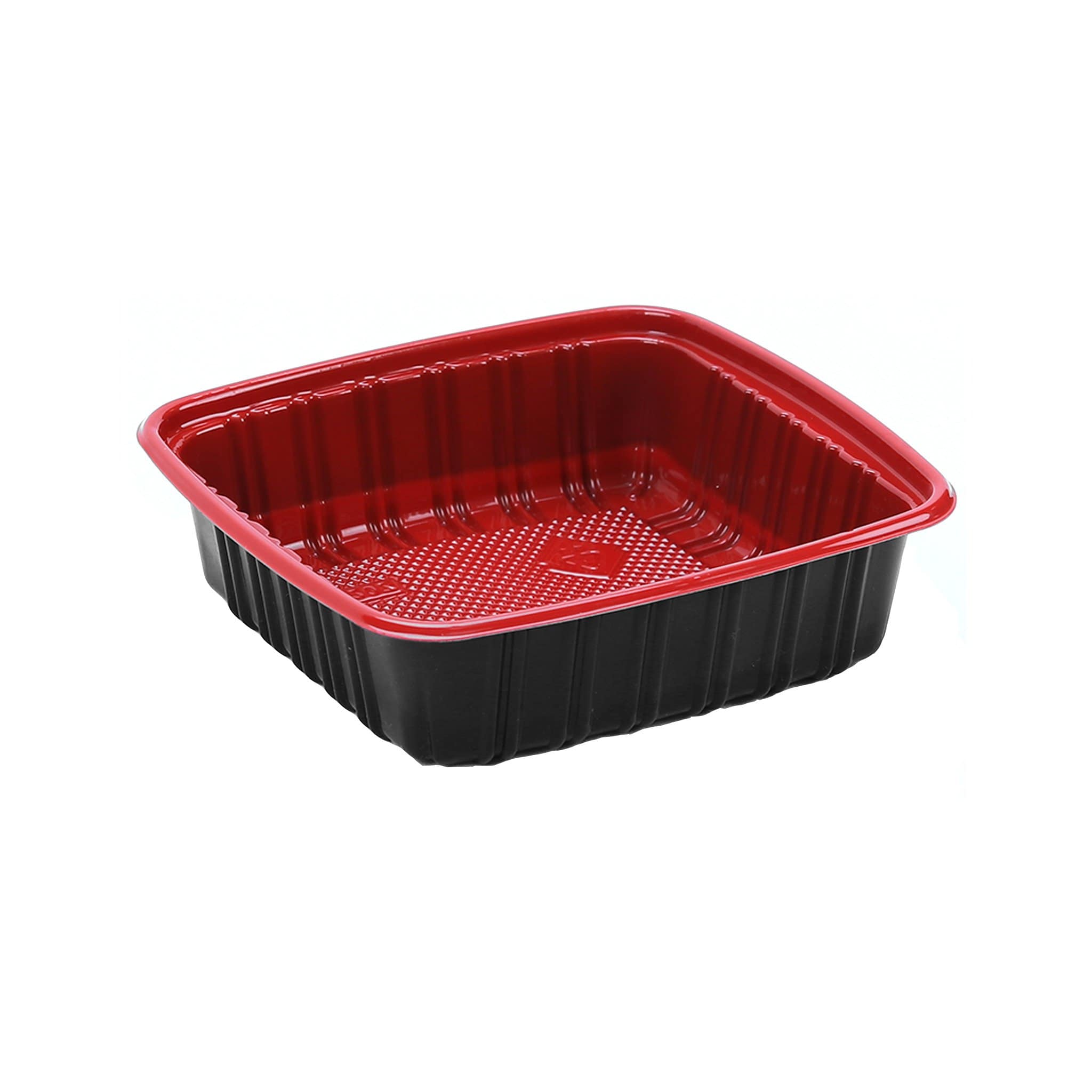 Hotpack | Red & Black Base Container 650 ML with Lids | 300 Pieces - Hotpack Oman